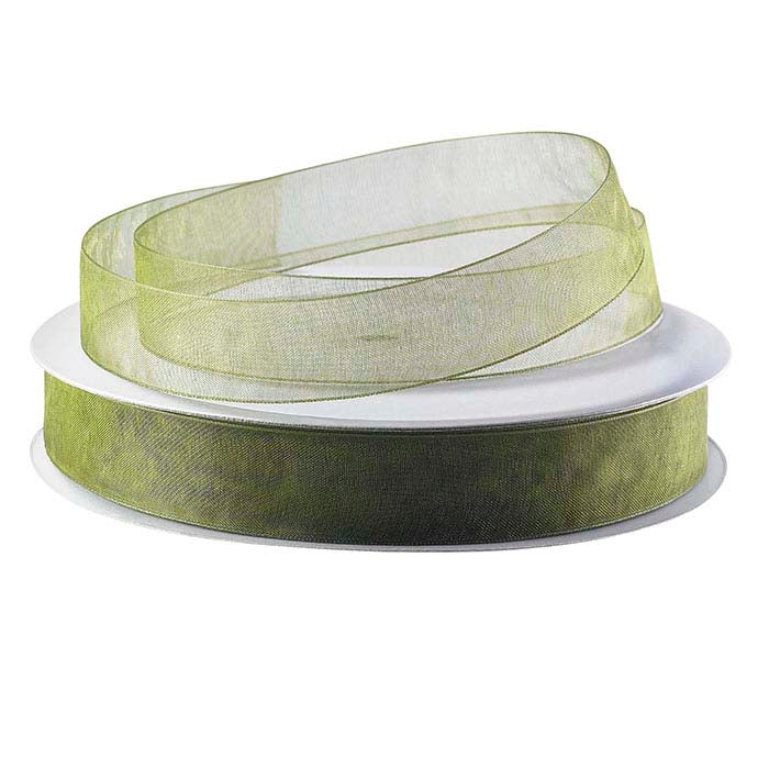 Moss Organza Sheer Ribbon
