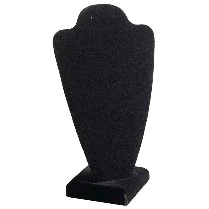 Deluxe Black Velvet Combination Necklace and Earring Bust Display