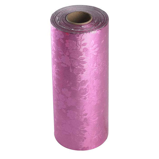 Pink Floral Embossed Foil Gift Wrapping Paper