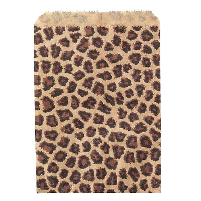 Borsa per merci in carta con stampa leopardata