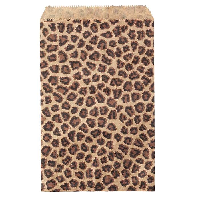 Borsa per merci in carta con stampa leopardata