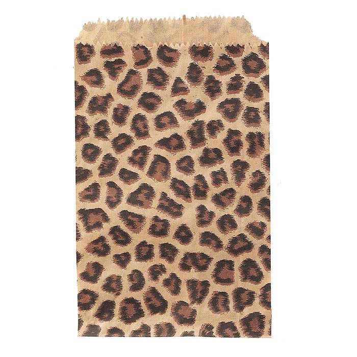 Borsa per merci in carta con stampa leopardata