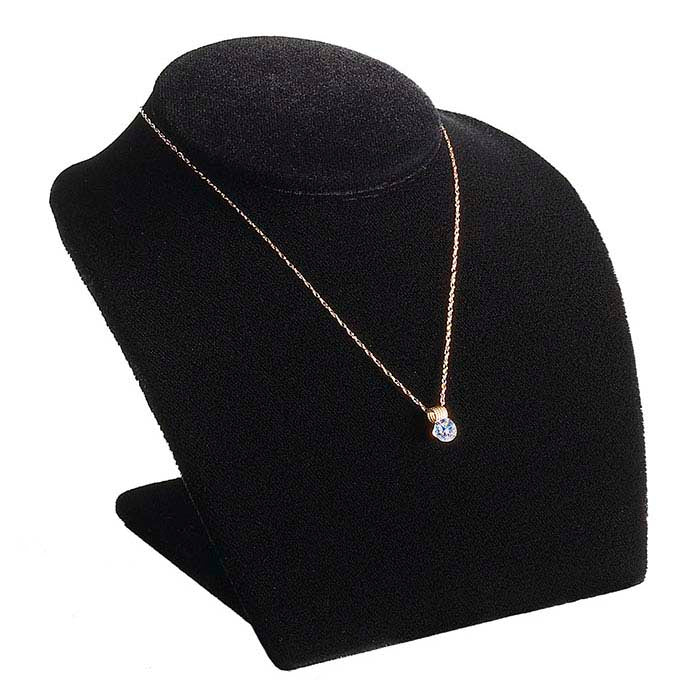 Deluxe Black Velvet Necklace Bust Display