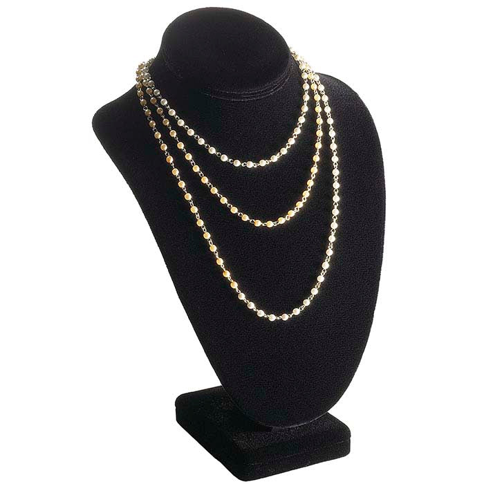 Deluxe Black Velvet Necklace Bust Display
