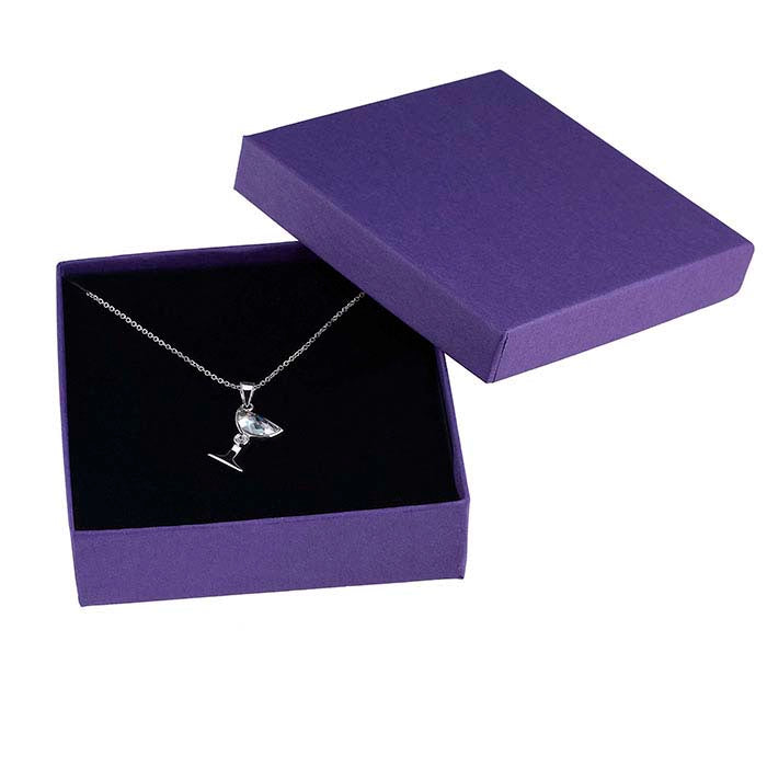 Black Velour-Flocked Cardboard Gift Box Insert