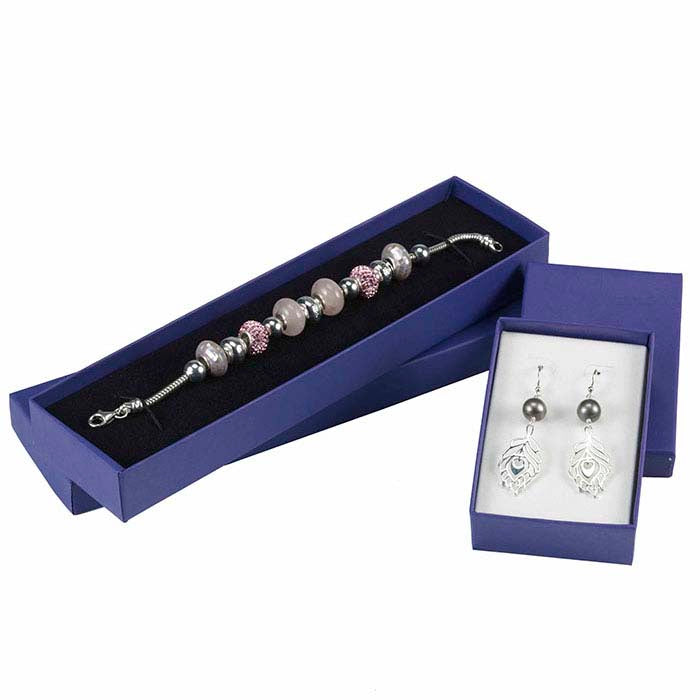 Black Velour-Flocked Cardboard Gift Box Insert