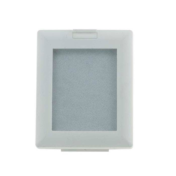 White Plastic Glass-Top Gem Display Box with Easel and Reversible Insert