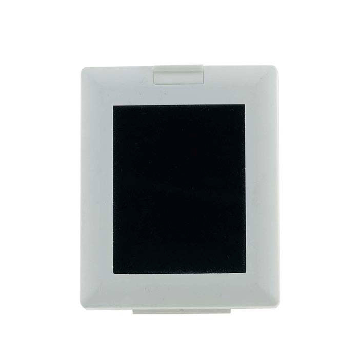 White Plastic Glass-Top Gem Display Box with Easel and Reversible Insert