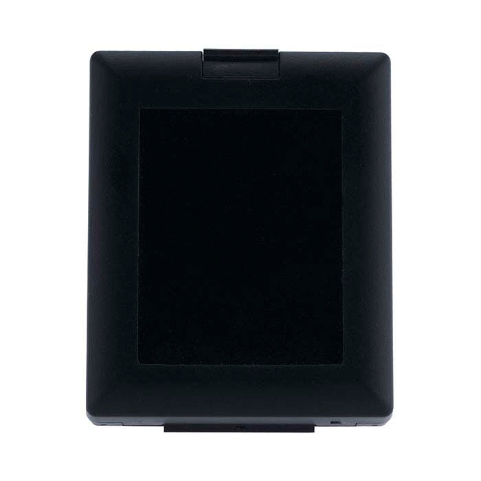 Black Plastic Glass-Top Gem Display Box with Easel and Reversible Insert