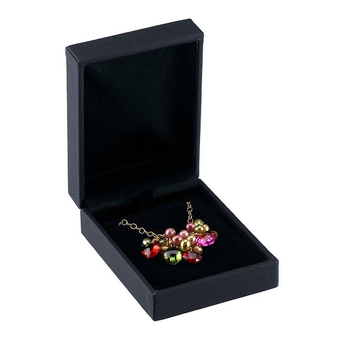 Black Leatherette Midnight Collection Pendant Gift Box