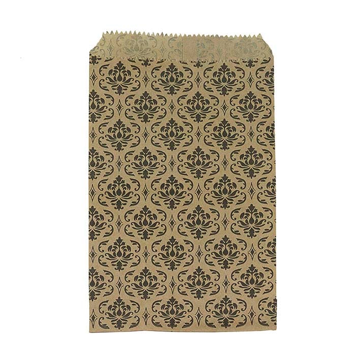 Saco de Papel para Mercadoria com Estampa Damasco 101,6mm x 152,4mm