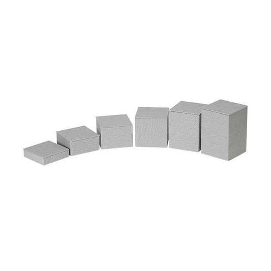 Silver Linne Fyrkantig Blockhöjare Displayset
