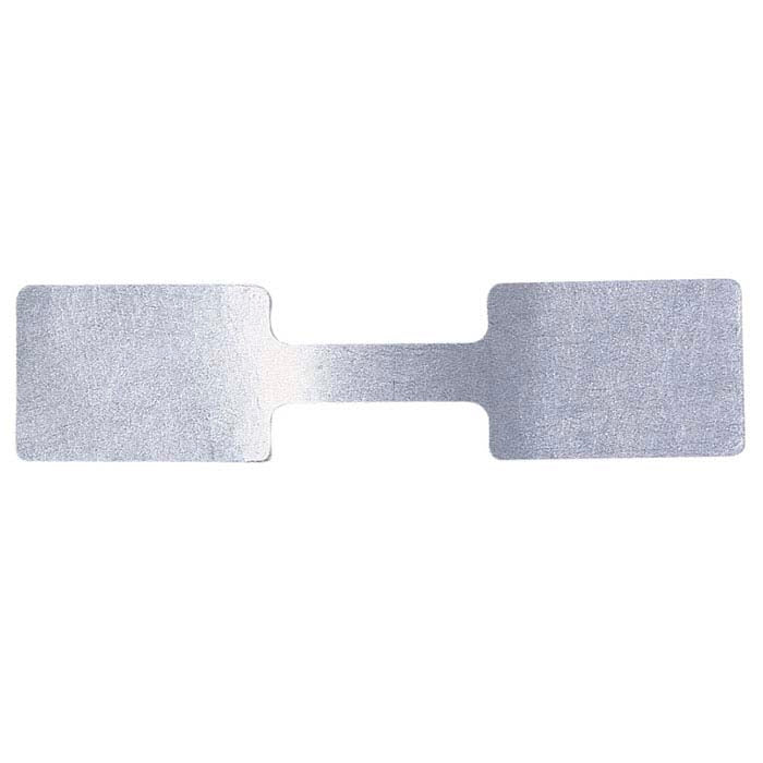 Metallic Silver Square Tear-Proof Paper Adhesive Ring Tag