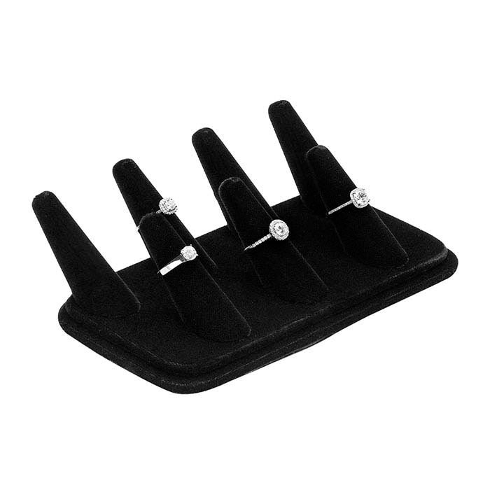 Espositore per sette anelli Black Velvet Pretty Fingers™