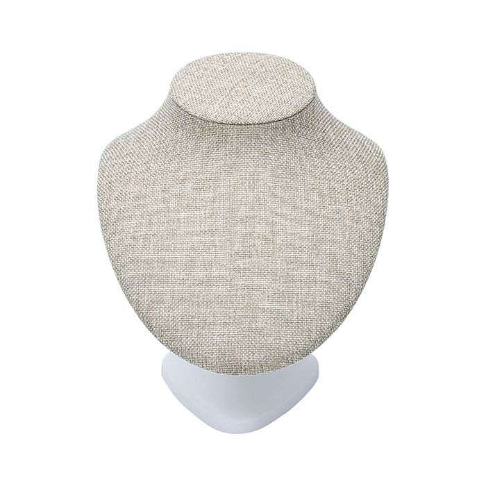 Burlap Adjustable Necklace Bust Display