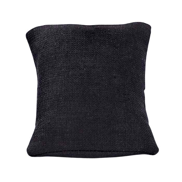 Black Linen Pillow Display with Stand