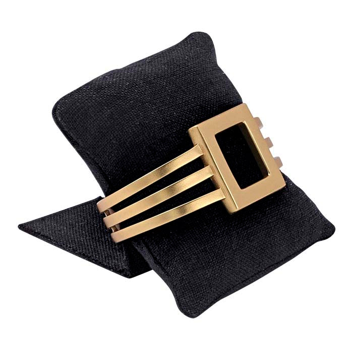 Black Linen Pillow Display with Stand