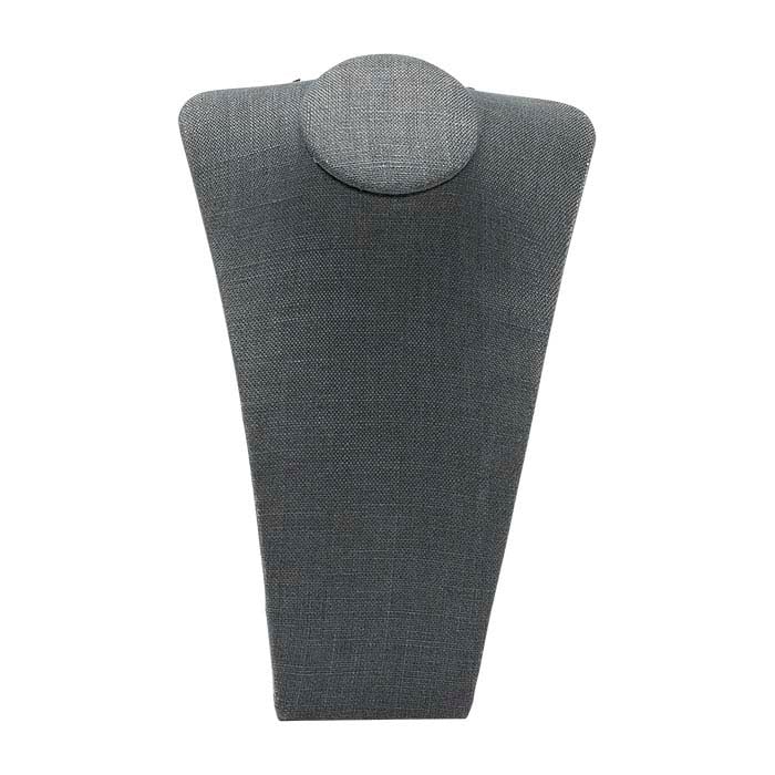 Exhibidor de Busto para Collar de Lino Gris