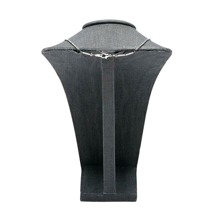 Exhibidor de Busto para Collar de Lino Gris