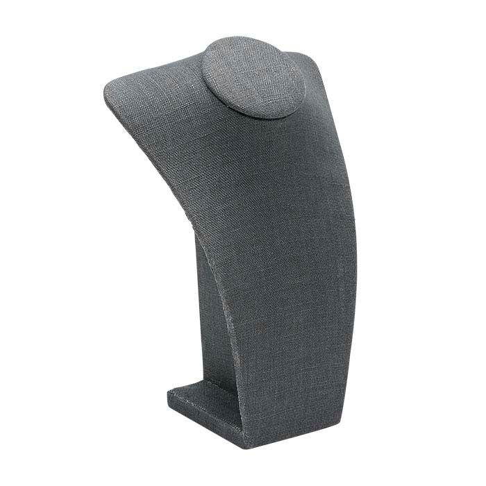 Exhibidor de Busto para Collar de Lino Gris