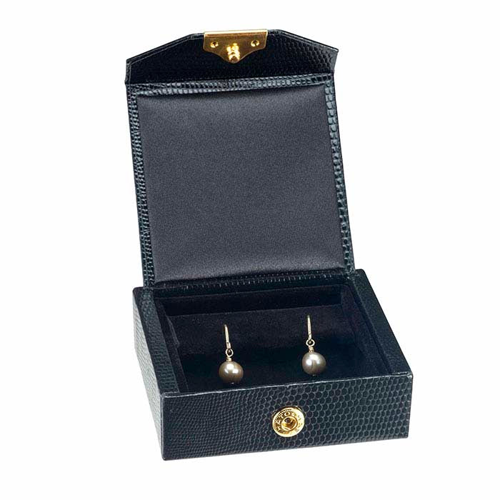 High Desert Black Faux Leather Pendant or Earring Gift Box