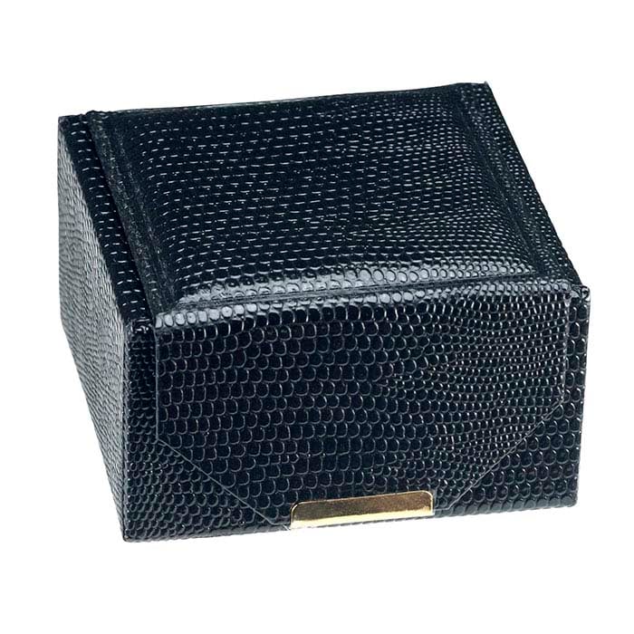High Desert Black Faux Leather Ring Gift Box