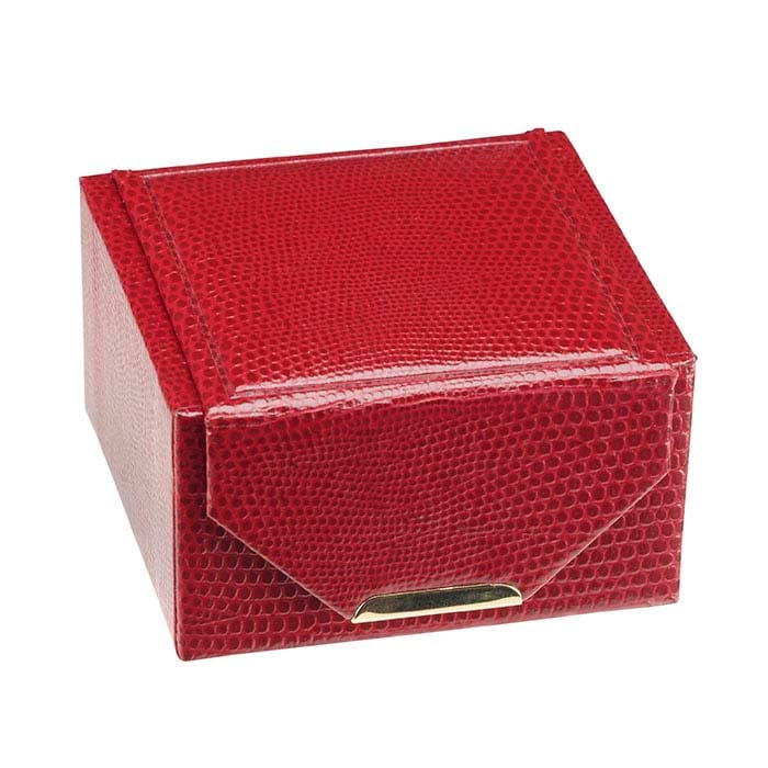 High Desert Red Faux Leather Ring Gift Box