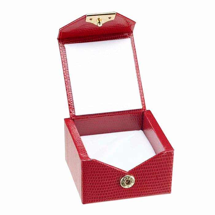High Desert Red Faux Leather Ring Gift Box