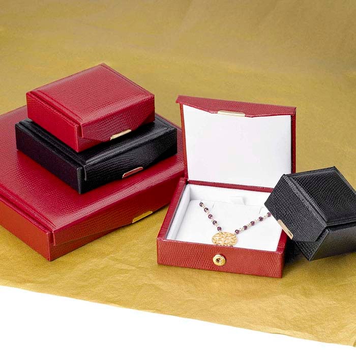 High Desert Red Faux Leather Ring Gift Box