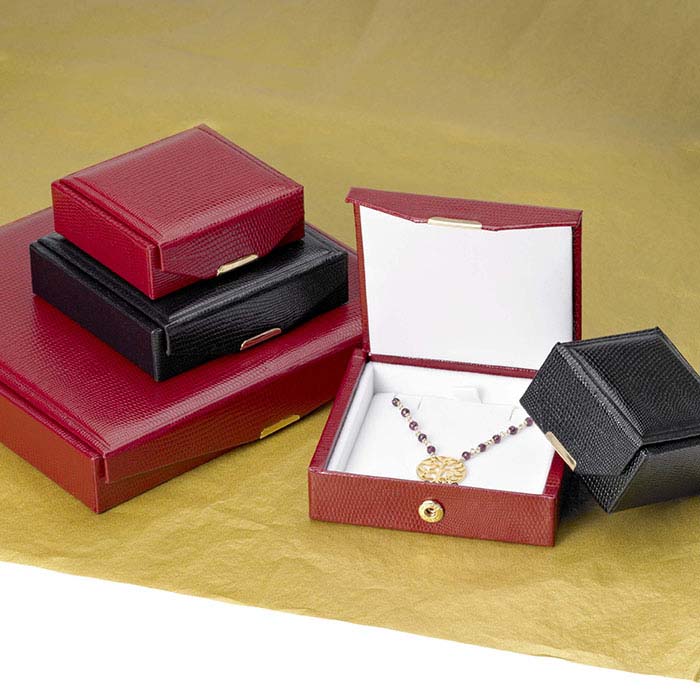 High Desert Black Faux Leather Necklace Gift Box