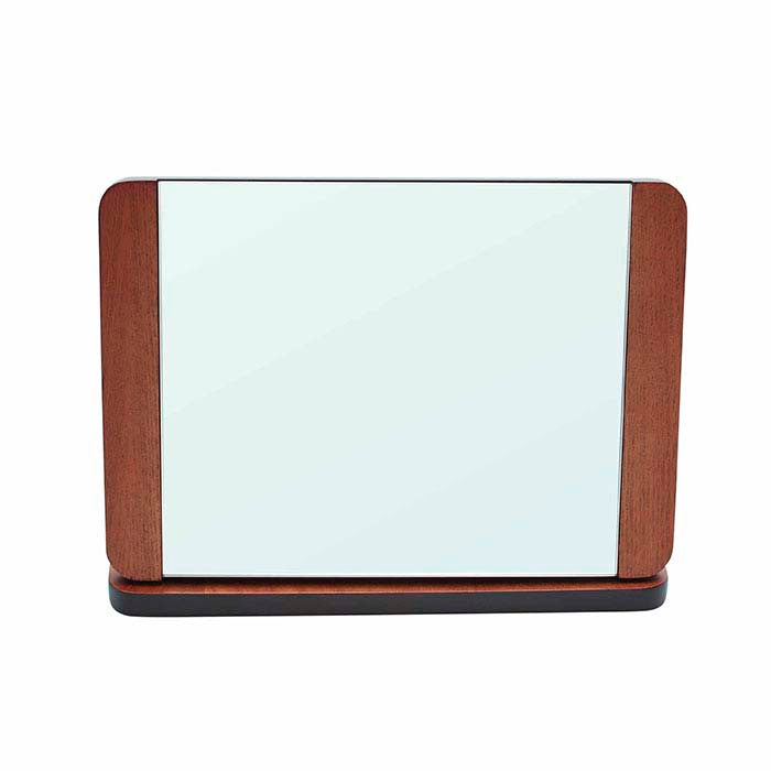 Dark Wood Adjustable Framed Mirror
