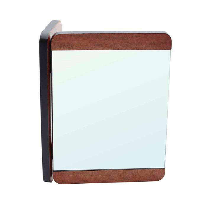 Dark Wood Adjustable Framed Mirror