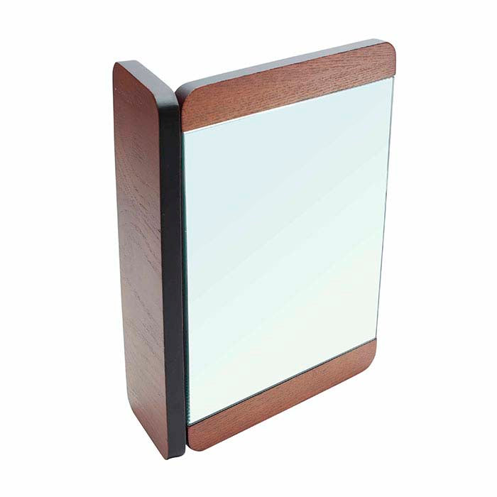 Dark Wood Adjustable Framed Mirror