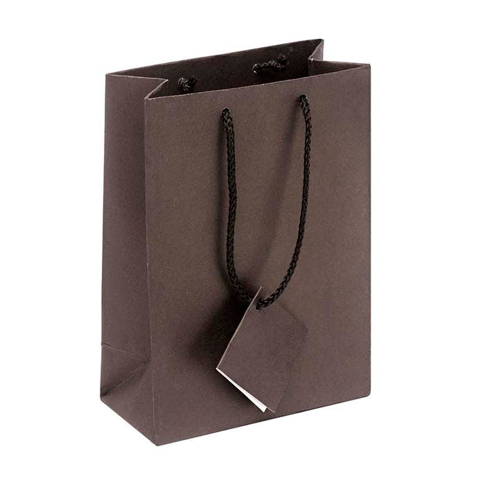 Matte-Finish Dark Brown Paper Tote