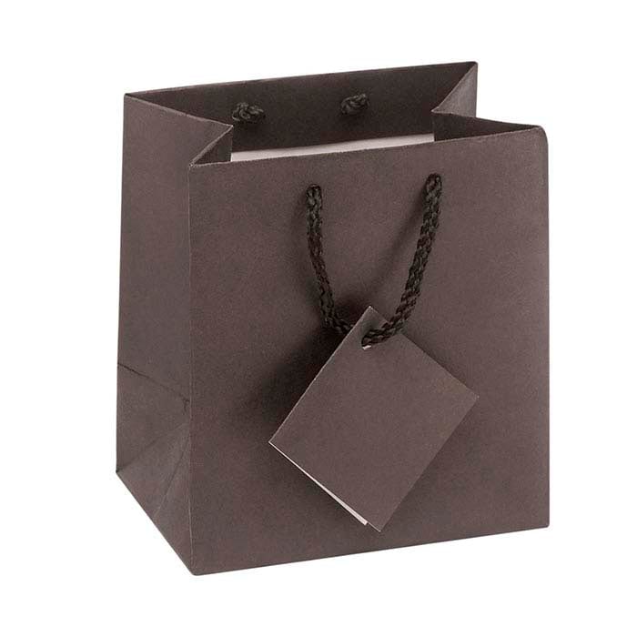Matte-Finish Dark Brown Paper Tote