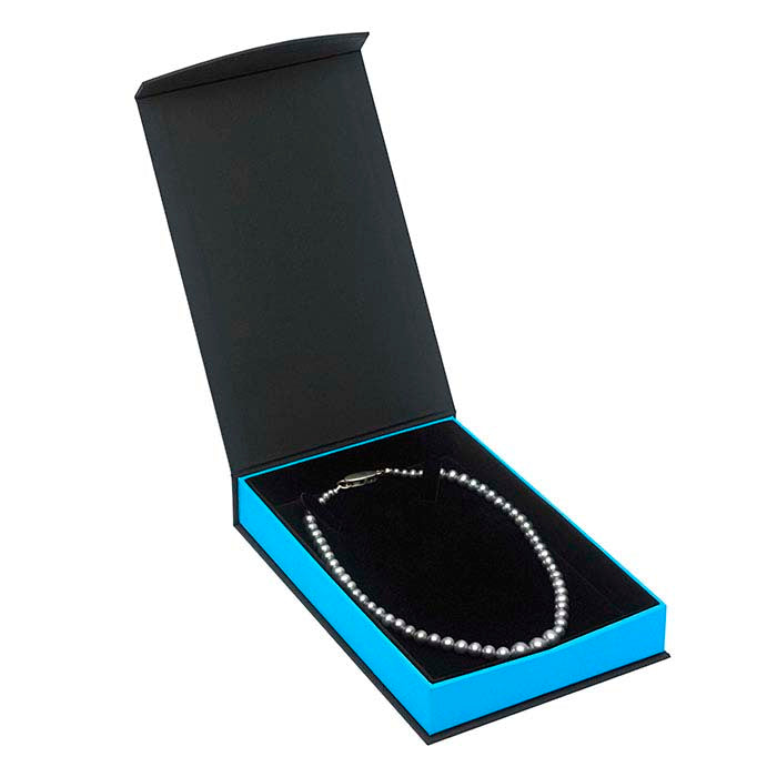Electric Night Blue and Black Necklace Gift Box