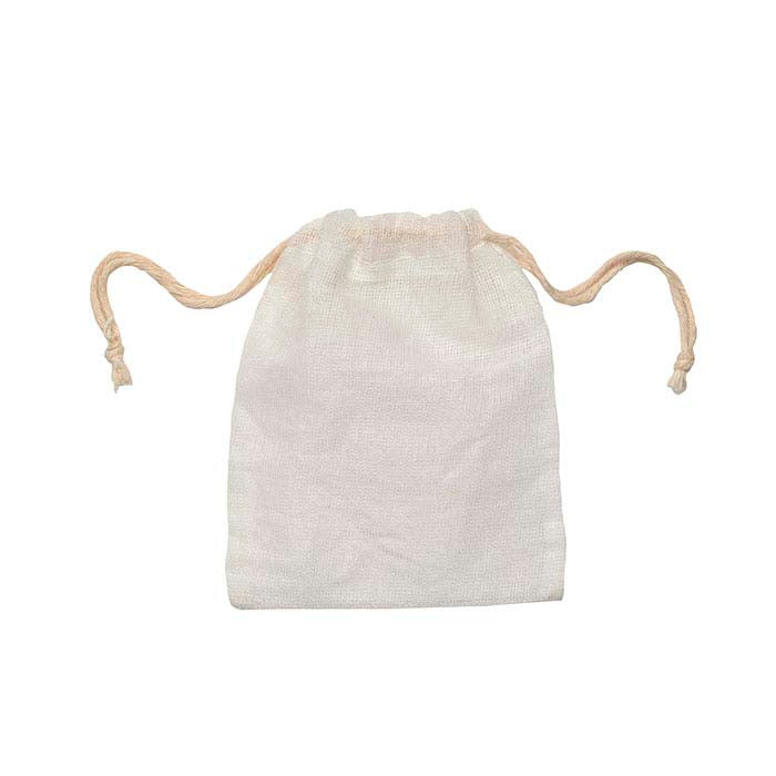 White Cotton Muslin 76.2mm x 101.6mm Pouch