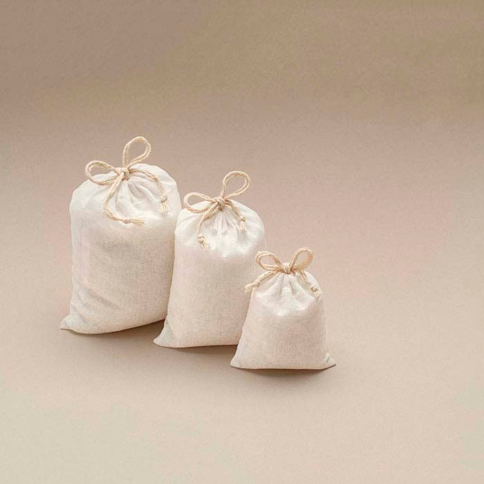 White Cotton Muslin 76.2mm x 101.6mm Pouch