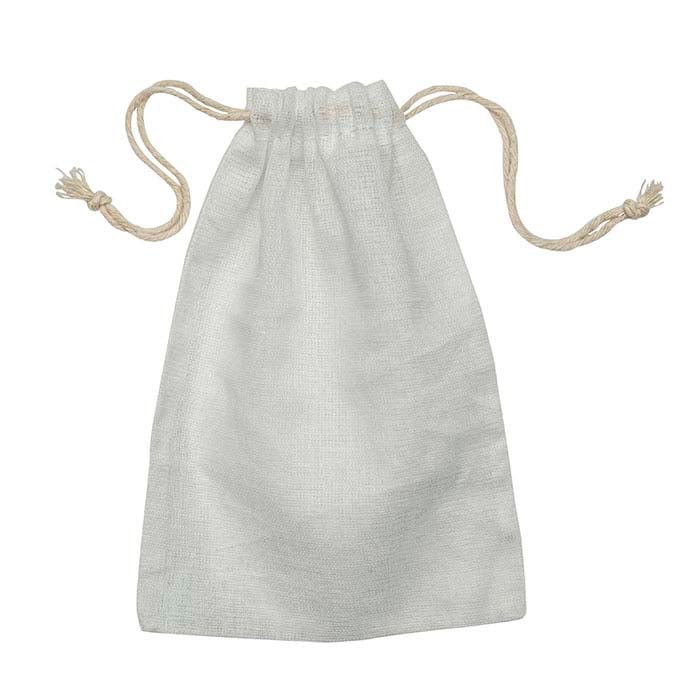 White Cotton Muslin 101.6mm x 152.4mm Pouch