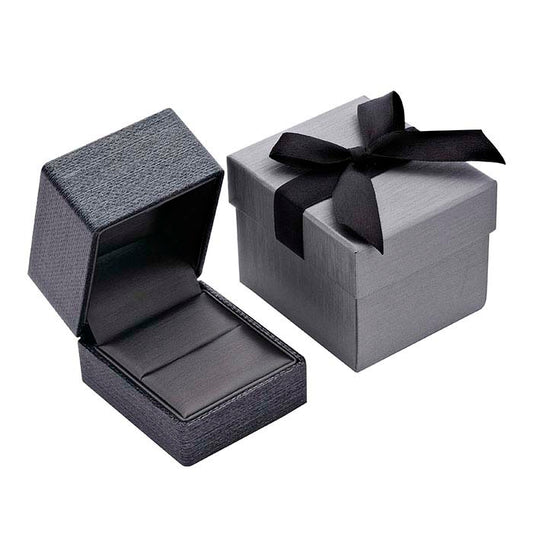 Scatola Regalo Premium per Anello Nastro Silver Night