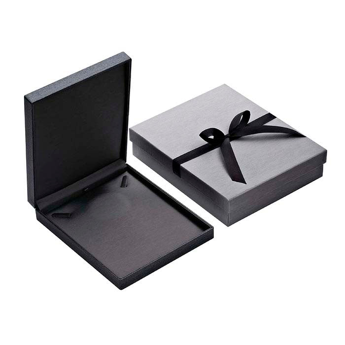 Silver Night Metallic Premium Ribbon Necklace Gift Box