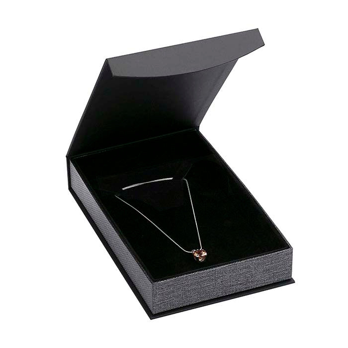 "Silver Night" Metallic & Black Necklace Gift Box