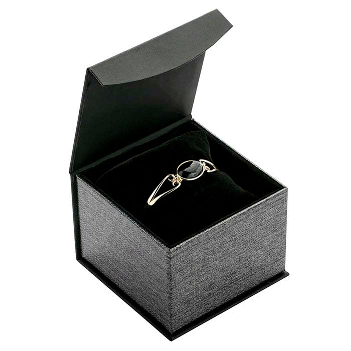 "Silver Night" Metallic & Black Bracelet or Watch Gift Box