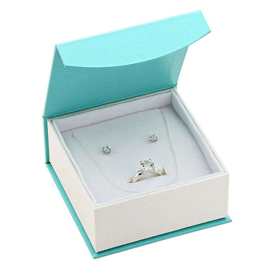 Scatola Regalo Combinata Blu Turchese