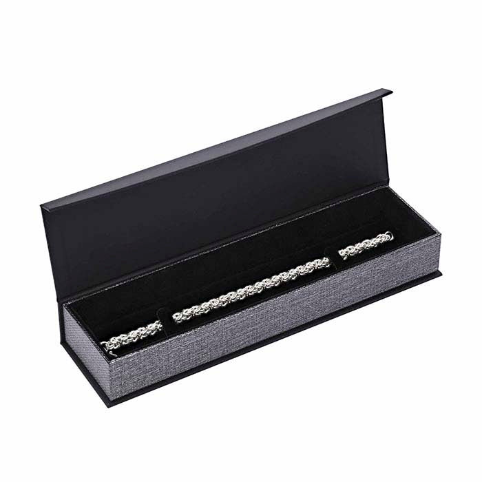 "Silver Night" Metallic & Black Bracelet Gift Box