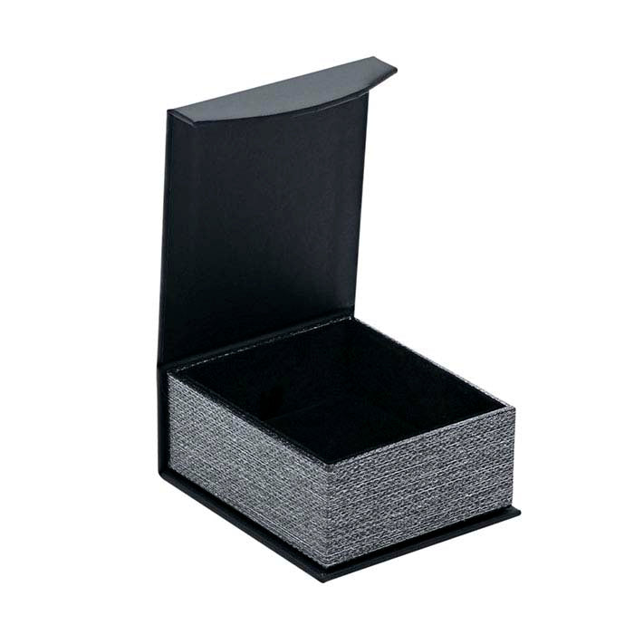 "Silver Night" Metallic & Black Pendant and Earring Gift Box