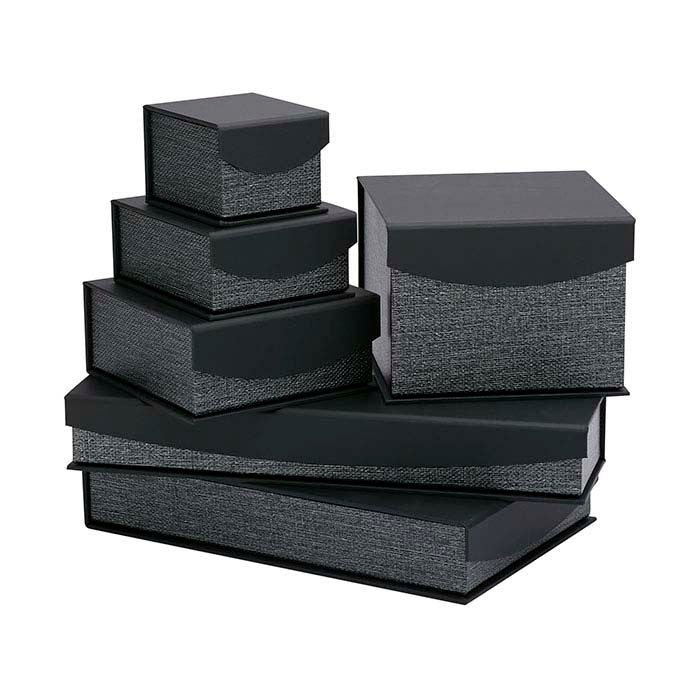 "Silver Night" Metallic & Black Ring Gift Box