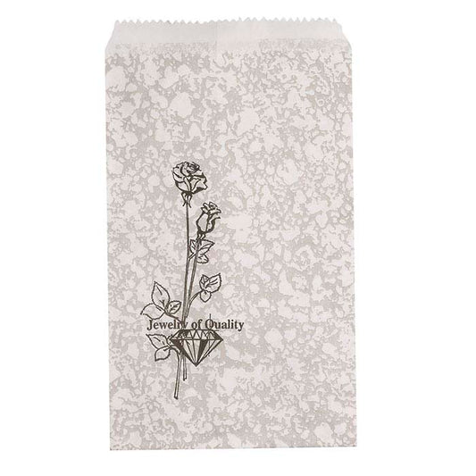 Silver-Printed Paper 101.6mm x 152.4mm Merchandise Bag