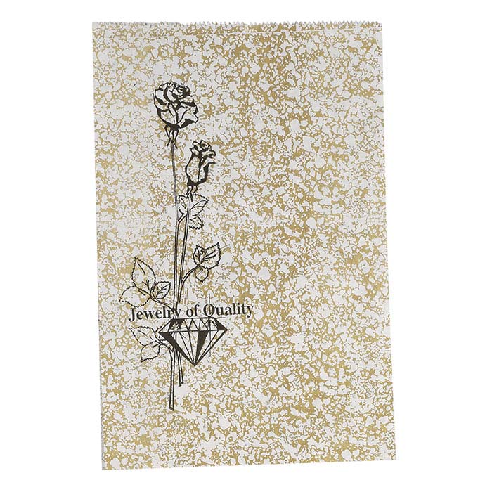 Gold-Printed Paper 152.4mm x 228.6mm Merchandise Bag
