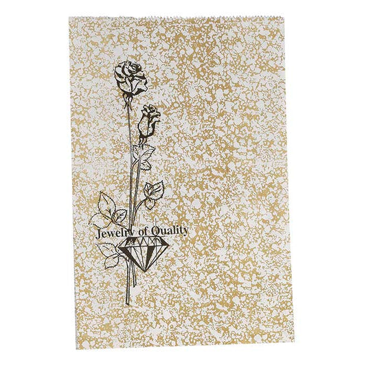 Gold-Printed Paper 152.4mm x 228.6mm Merchandise Bag